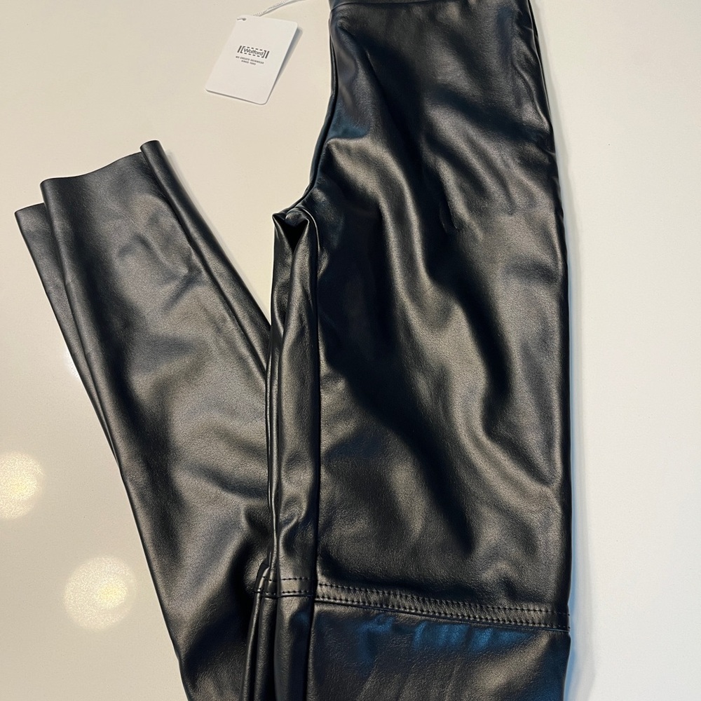 Wolford…Faux Vegan Black Leggings… Sz 4… NWT